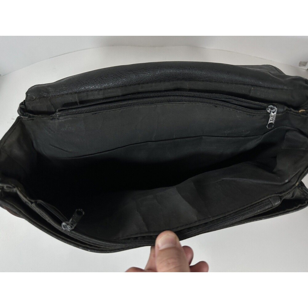 VTG Monte Carlo 1925 Grand Prix de Monaco Messenger Bag Leather 1990s Distressed - Picture 12 of 13